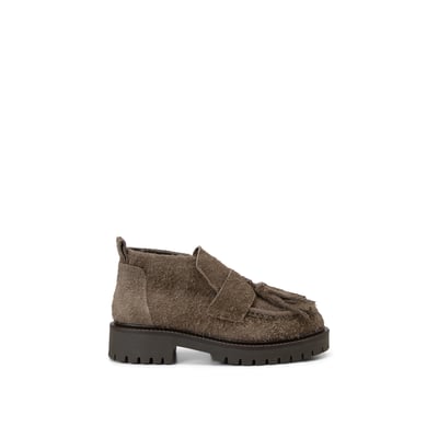 Mocassins à talon court, modèle Erin en cuir velours huilé MARC O'POLO