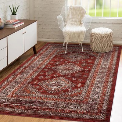 Tapis oriental tissé motif ethnique AF1 DAZOR UN AMOUR DE TAPIS