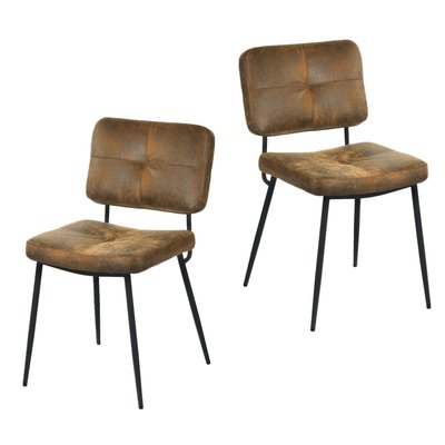 Lot de 2 chaises de salle à manger rétro vintage,KAROMI MEUBLES COSY