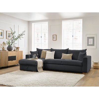 Canapé lit 3 places en tissu bouclette couchage 140x200 cm, AUGUSTIN BOBOCHIC