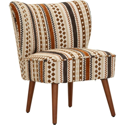 Fauteuil ethnique pieds en bois massif MODERN RECOLLECTION