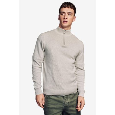 Pull regular haut de gamme à col semi-zippé NEXT