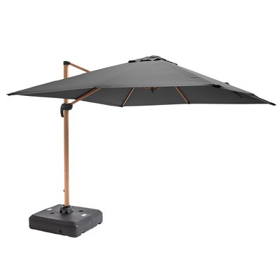 Ensemble parasol déporté (3 x 3m) + dalle à lester sur roues 100L, BRESCIA OVIALA