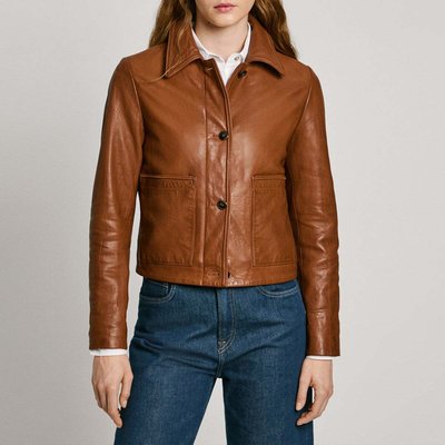 Veste À Fermeture Boutonnée En Cuir PEPE JEANS