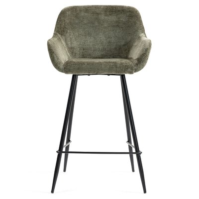 Chaise snack tissu chenille gris HIBIS ZAGO