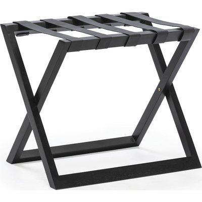 Porte bagages en teck et cuir  design élégant pour chambre RECOLLECTION