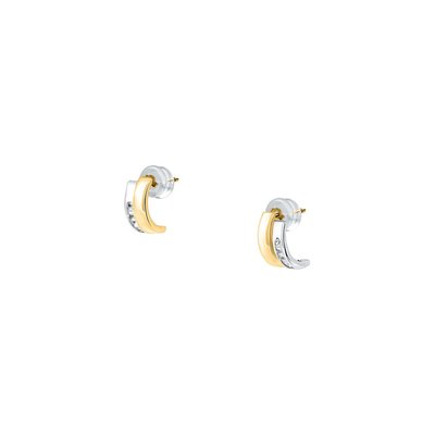 Boucles d'oreilles en or 375 et oxyde de zirconium CLEOR