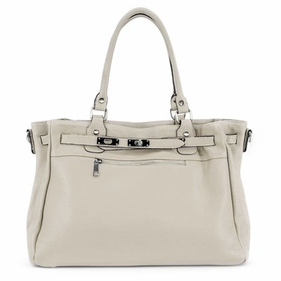 Sac cabas en cuir grainé JANET SILVER OH MY BAG