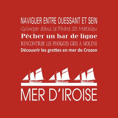 Tableau Mural Mer D'iroise ILLUSTRATION CEANOTHE