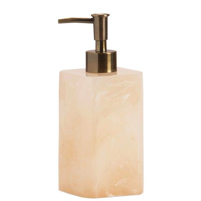Distributeur de savon en résine effet nacre 7.5x7.5x19cm WADIGA