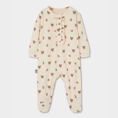 Grenouillère bébé fille imprimé oursons BOBOLI
