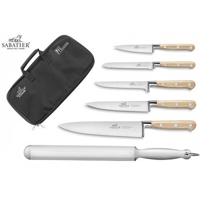Trousse de cuisinier 5 couteaux + fusil Sabatier Brocéliande - Exclus SABATIER