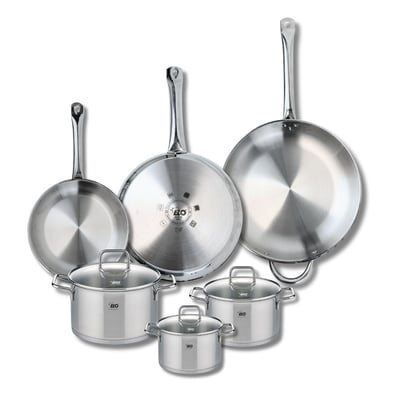 3 poêles 24/28/32cm + 3 faitouts 14/16/20cm PROFI CITRIN ELO