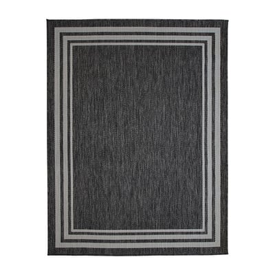 Tapis intérieur-extérieur aspect jute motif cadre THE DECO FACTORY