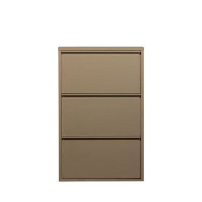 Meuble à chaussures 3 portes en métal L66cm - SABINE WOOOD