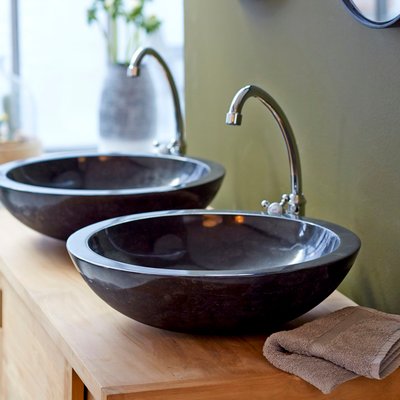 Vasque ronde en marbre cream CALYPSO TIKAMOON