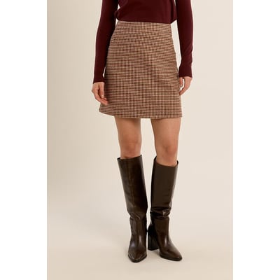 Jupe courte motif pied-de-poule MOLLY BRACKEN