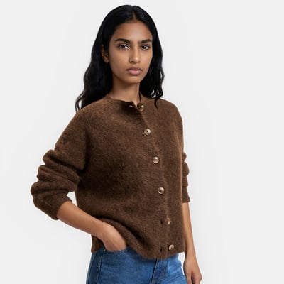 Signatures Jany Brushed Alpaca Blend Cardigan LA REDOUTE COLLECTIONS