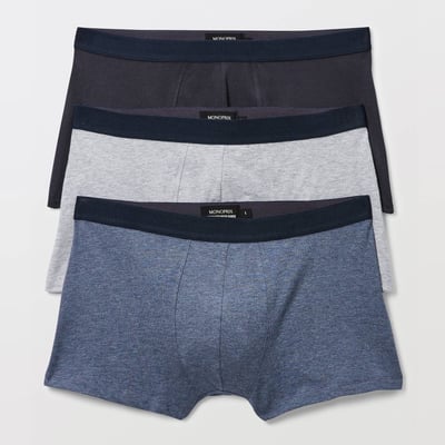 Lot de 3 boxers en coton BIO GOTS MONOPRIX
