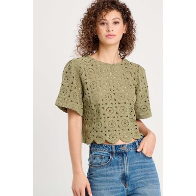 T-shirt macramé col rond CACHE CACHE