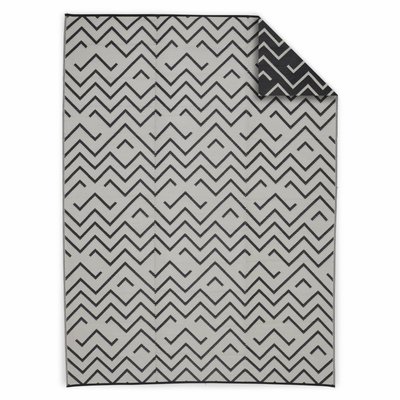 Tapis extérieur motif vagues noir et beige SYDNEY SWEEEK