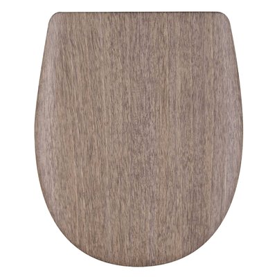 Abattant easy clip avec descente assistée imitation bois d'Ethiopie HOME MAISON