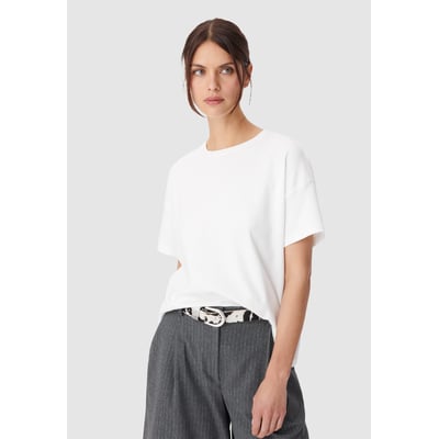 Tee-shirt boxy col rond broderie chevrons dos IKKS