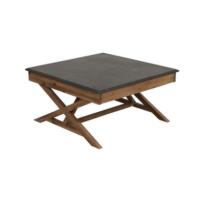 Table basse carrée croisillons plateau en INTERIOR'S