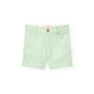 Bermuda en coton avec imprimé rayures BOBOLI