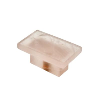 Bouton De Meuble Rectangle En Quartz Rose 25 X 42 X 25 Mm MADAGASCAR ARTS