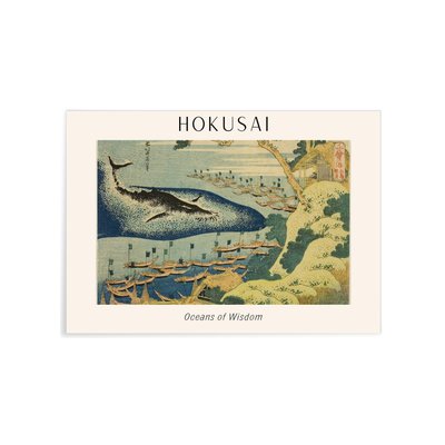 Affiche Hokusai 'Oceans of Wisdom' L'AFFICHERIE
