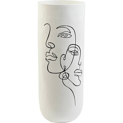 Vase en résine, motifs visages, Moderno RECOLLECTION