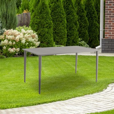 Table de jardin en aluminium finition gris sable 140 cm STOCKHOLM PIER IMPORT