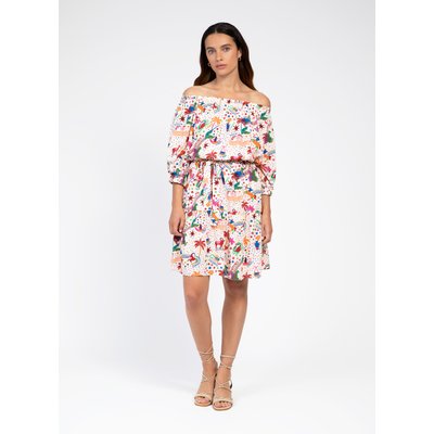 ROBE IMPRIMEE COL BARDOT MARILA AN'GE