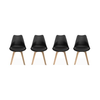 Chaise scandinave acier (lot de 4) NILS SWEEEK