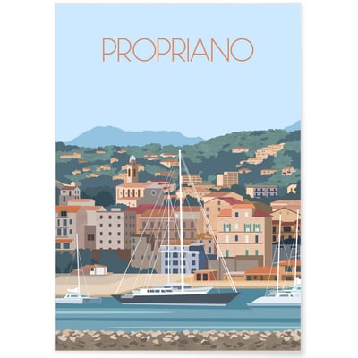 Affiche ville Propriano L'AFFICHERIE