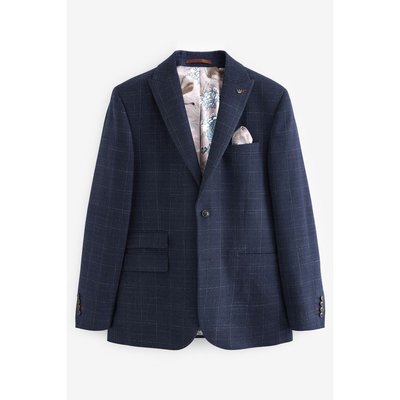 Costume texturé à carreaux veste NEXT