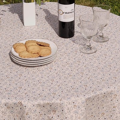 Nappe enduite ronde ou ovale ANEMONE FLEUR DE SOLEIL