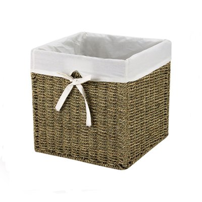 Cube de rangement en jonc de mer 28x28x28cm CALICOSY