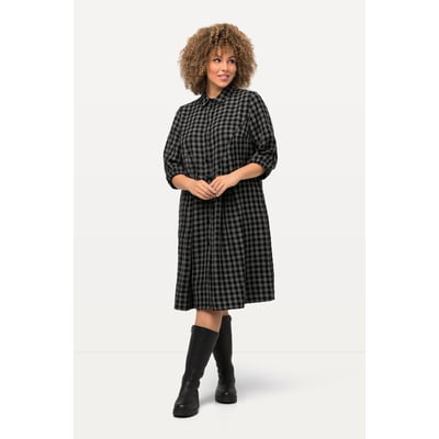 Robe midi à col chemise et manches 3/4 ULLA POPKEN