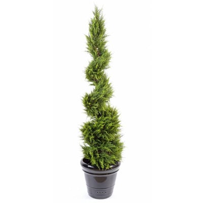 Cypres Juniperus artificiel en pot sur tronc ARTIFICIELLES