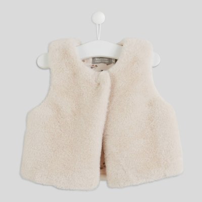 Gilet sans manches uni effet mouton BOUT'CHOU