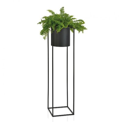 Cache-pot sur Pied en Métal Noir - Hauteur 100cm WADIGA