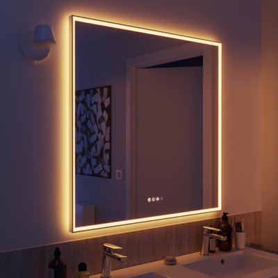 Miroir avec lumières intégrées en verre NEO FRAME SENSEA