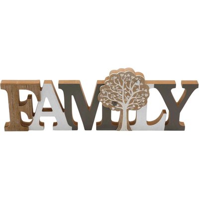 Décoration à poser Family 40 x 14 cm JARDINDECO