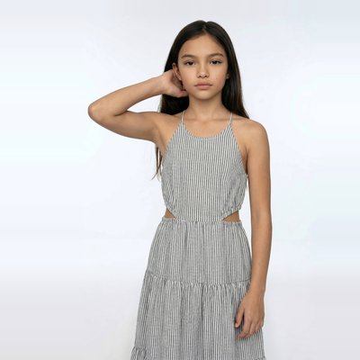 Robe longue unie à bretelles avec découpes à la taille MONOPRIX