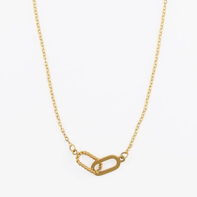 Collier chaîne à maillons entrelacés en acier inoxydable BALABOOSTE
