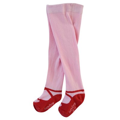 Collants roses theme camelia SUCRE D'ORGE