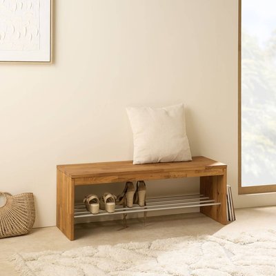 Banc à chaussures bois massif 2 places - CYRIEL CAMIF