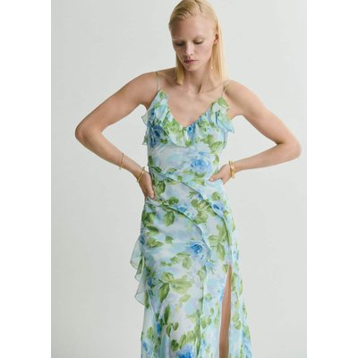 Robe à fleurs volantée MANGO